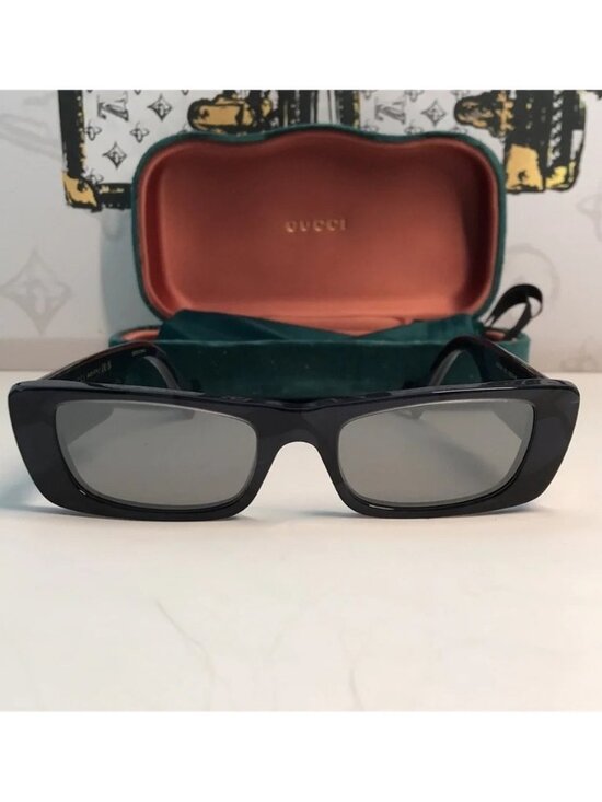 New ✨ Authentic Gucci GG0516S 013 Sunglasses – Grey Frame with Silver Mirror Len main image 6